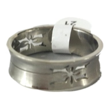 Biżuteria pierścionek stalowy 01szt srebrny roz.18-23 mix wzór w etui z zaw. w wor. Super Jakość!!!