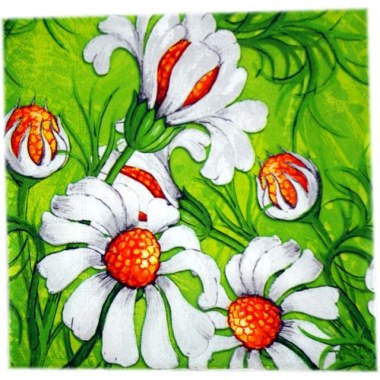 Dekoracja serwetki trójwarst. 33x33cm: wzór 'Kwiat Rumianku' 20szt