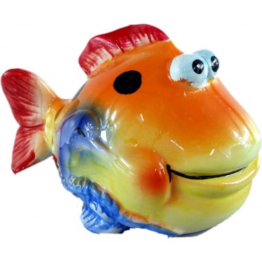Skarbonka ceramiczna rybka: 16x13cm kolorowa w pud.