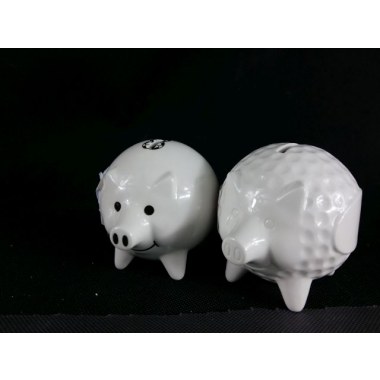 Skarbonka ceramiczna świnka: 12x9cm biała