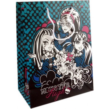 Prez. torebka lamin.   m: 23x18cm dla dzieci wzór ' Monster High '