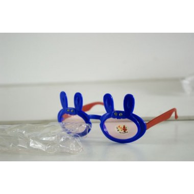 Okulary przeciwsłoneczne  dla dzieci królik: różowe/żółte/pomarań/granat w wor.