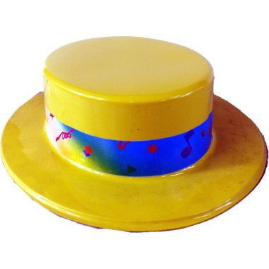 Party czapka 'Kapelusz' 52cm żółty plast.