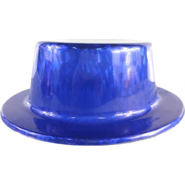 Party czapka kapelusz z laserowy 54cm niebieski/różowy/żółty/zielony/srebrny/czerwony