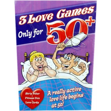 Party gra towarzyska 3w1 Miłosne Gry od 50lat 2talie kart + kostka w pud.