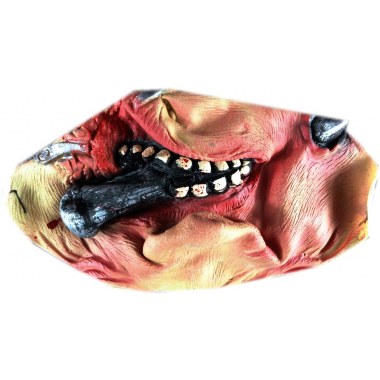 Party maska silikon 'Halloween' nos/usta z gwoździem na gumce w wor. z zaw.