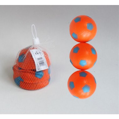 Sport piłka gumowa zestaw 3szt: mini w siatce 10cm z zaw.