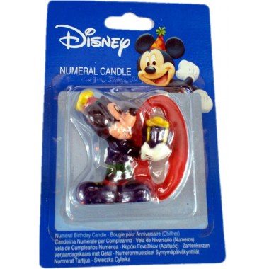 Świeczka ur. cyfra Disney '0': 5cm 'Myszka Miki' 01szt na blist.