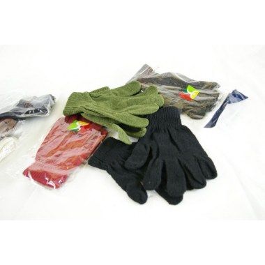 Tekstylia rękawiczki damskie 85% akryl, 15% elastan bordo/brązowe/zielone/czarne/szare/kremowe w wor.