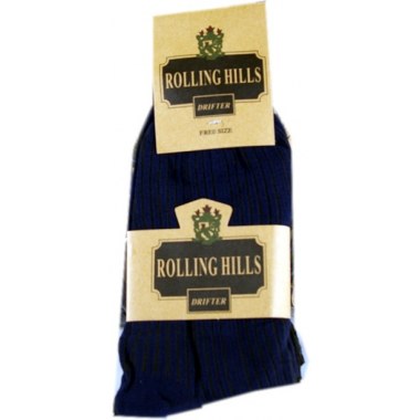 Tekstylia skarpety męskie 1para prążkowane cienkie 20% cotton , 80% poliester Roling Hills free size czarne/szare/granatowe/brązowe na blist. z zaw.