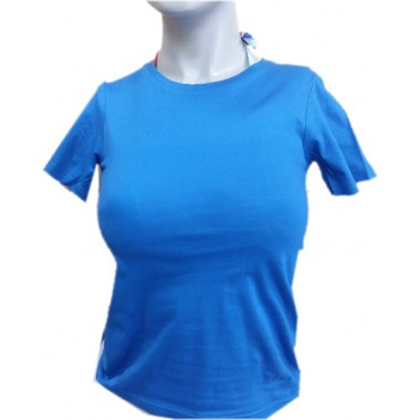 Tekstylia T-shirt młodzieżowy z krótkim rękawem damski szafirowa , ciemny niebieski roz. S , 100% bawełna , koszulka gramatura 150g
