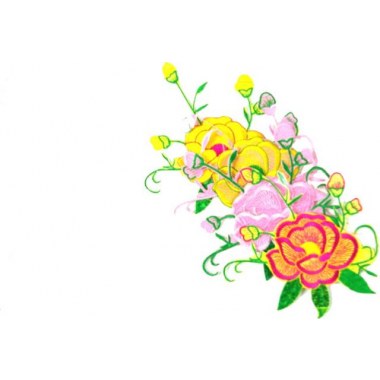 Pasmanteria aplikacja kwiat: l 13x13cm mix kol.