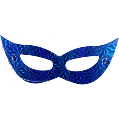 Party maska z papieru 06szt 19x8cm kocie oczy laserowe /srebrne/niebieski/w wor.z zaw.