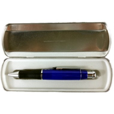 Długopis zest. ,, żel. aut. nieb. 1szt niebieski gumowy uchw.: w etui metal. E-grip