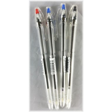 Długopis inny ,, olejowy 04szt niebieski 2szt+ czarny 1szt + czerwony 1szt gratis ze skuw. CH6 w wor. z zaw.