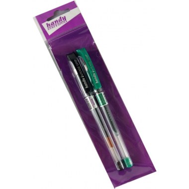 Długopis żel ,, 02szt/2kol: czarny/zielony gumowy uchw. ze skuw. Handy Intense Grip w wor. z zaw.