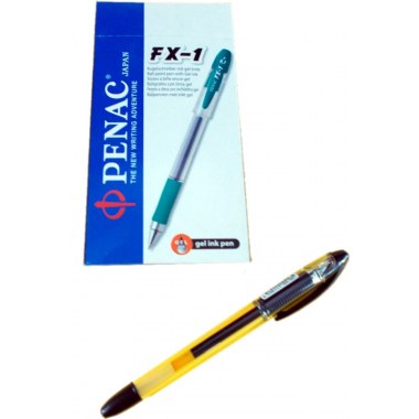 Długopis żel ,, 01szt/1kol: czarny gumowy uchw. ze skuw. 0.7mm FX-1