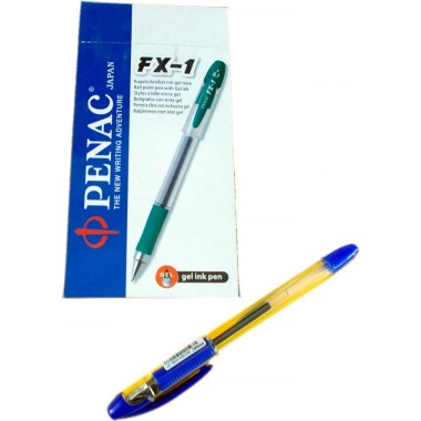Długopis żel ,, 01szt/1kol: niebieski gumowy uchw. ze skuw. 0.7mm FX-1