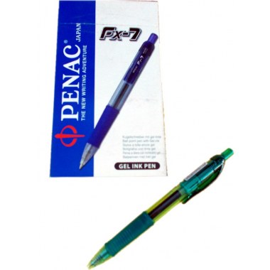 Długopis żel ,, 01szt/1kol: zielony aut. gumowy uchw. 0.7mm FX-7