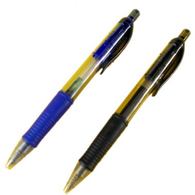 Długopis żel ,, 01szt/1kol: nieb/czer/czar aut. gumowy uch. 0.7mm FX-1 w wor. z zaw.