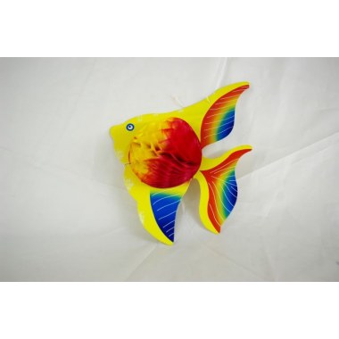 Party dekoracja rozetka: 03szt rybki tropikalne 18x25cm w wor. z zaw.