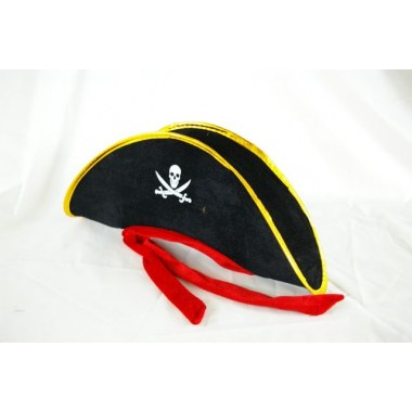 Party czapka 'Pirata' 44cm welurowa wiązana