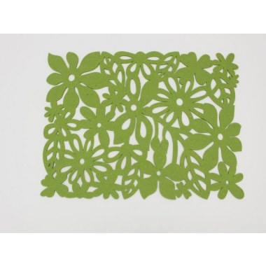 Dekoracja filc podkładka na stół ażurowa 45x30cm zielona