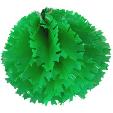 Party dekoracja rozetka: 01szt kula papierowa śr.30cm zielona  w wor.