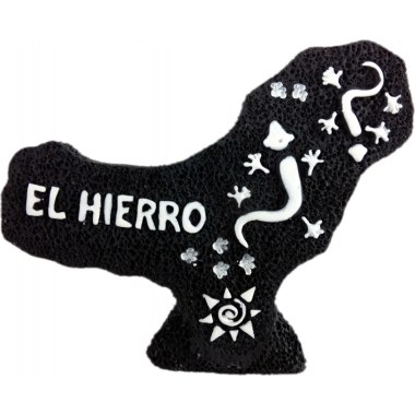 Dekoracja poliston figurka EL HIERRO 14x12cm czarno/biała w folii babelkowej