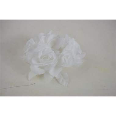 Art.komunijne stroik na świece białe róże: 10cm new.