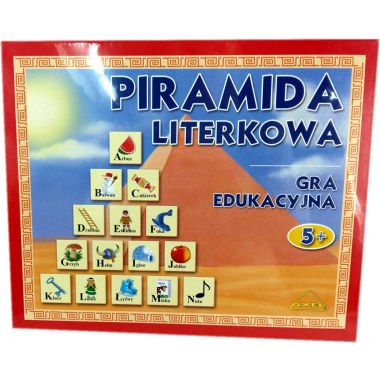 Gra edukacyjna 1w1 'Piramida Literkowa' 37elem. od 2 do 4 graczy , od 5 lat w pud. w folii