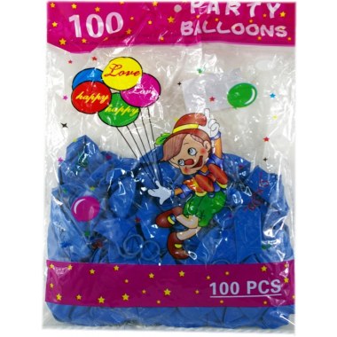 Balony zwykłe  l  100szt 40cm niebieskie: w wor. z zaw. 1.2