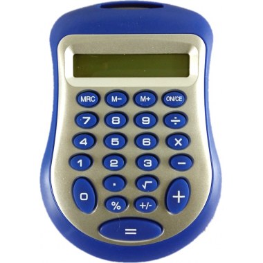 Kalkulator biurowy l : 11x7cm pomarańczowo/srebrny , niebiesko/srebrny w pud.
