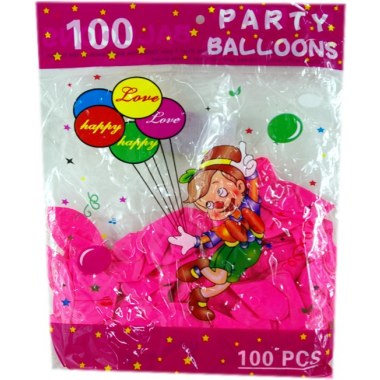 Balony zwykłe  l  100szt 40cm różowe: w wor. z zaw. 1.2