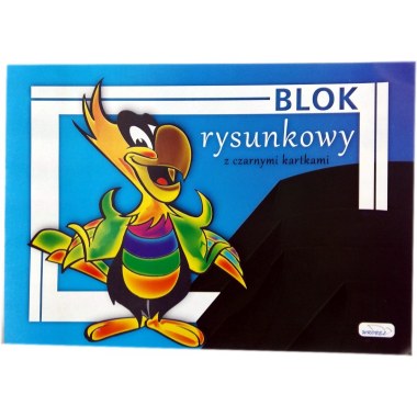 Blok rysunkowy  a4 20k czarne kartki: