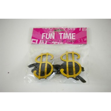 Party okulary wzór ' Dolary $ ' Fun Time w wor. z zaw.