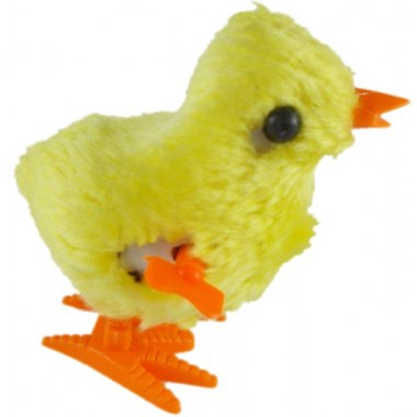 Święta wiel.- ozdoba kurczak 01szt 8x7cm futrzany nakręcany żółty/różowy/zielony/fiolet w wor. z zaw.