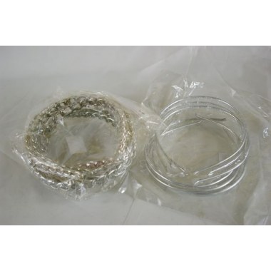 Ozdoby do włosów opaska plast. 0.3-1cm srebrna prosta/wzór łańcuch