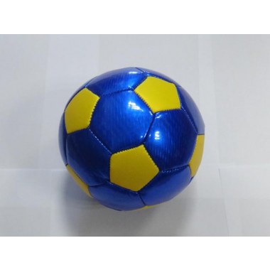 Sport piłka nożna ręcznie szyta: roz.2 32 panele , materiał pcv, dętka lateks , waga ok.100g 14cm niebiesko/biała w wor.