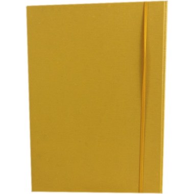 Teczka twarda na dokumenty A4 karton przestrzenna PP skrzydłowa grubość 15mm 32x23cm z gumką żółta Handy szkolna