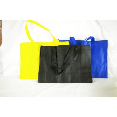 Tekstylia torba na zakupy  l na ramię z materiału: 40x30cm czarna/żółta/niebieska