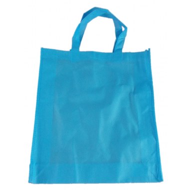 Tekstylia torba na zakupy  l na ramię z materiału: 40x35x10cm  czar/nieb/granat