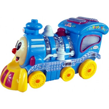 Zabawka dla malucha 'lokomotywa' 22cm: z muzyką/światłem na bat.3xR6 w pud. z okien.