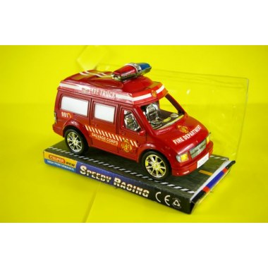 Zabawka pojazd straż pożarna 1szt z napędem 20cm ambulans w kloszu