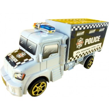 Zabawka pojazd policyjny z napędem 18cm w kloszu