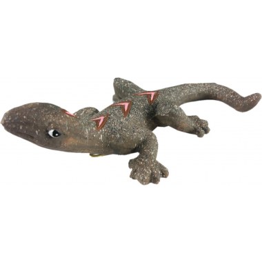Dekoracja ceramiczna figurka jaszczurka 20cm szara z zawieszką w pud.