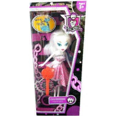 Zabawka lalka 22cm: Monster Princess + szczotka w pud. z okien. mix wzorów