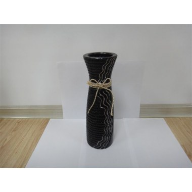 Dekoracja ceramiczna wazon czarny: 36x10.5cm