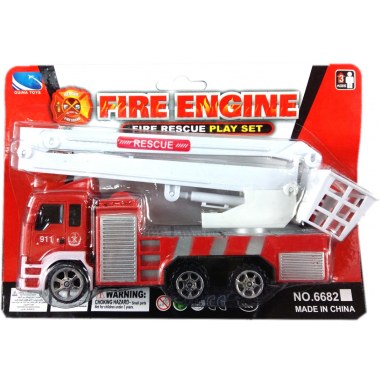 Zabawka pojazd straż pożarna 1szt z napędem 15cm: na blist.