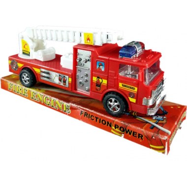 Zabawka pojazd straż pożarna 1szt z napędem 19cm: w kloszu